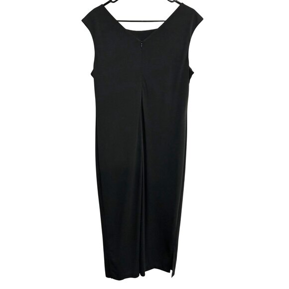 Lois Snyder Dani Max Black Sleeveless Dress Floral Embroidery Womens Size 16 - Picture 2 of 8